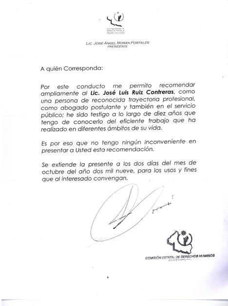 Carta De Recomendacion Jose Antonio Davila - s Carta De