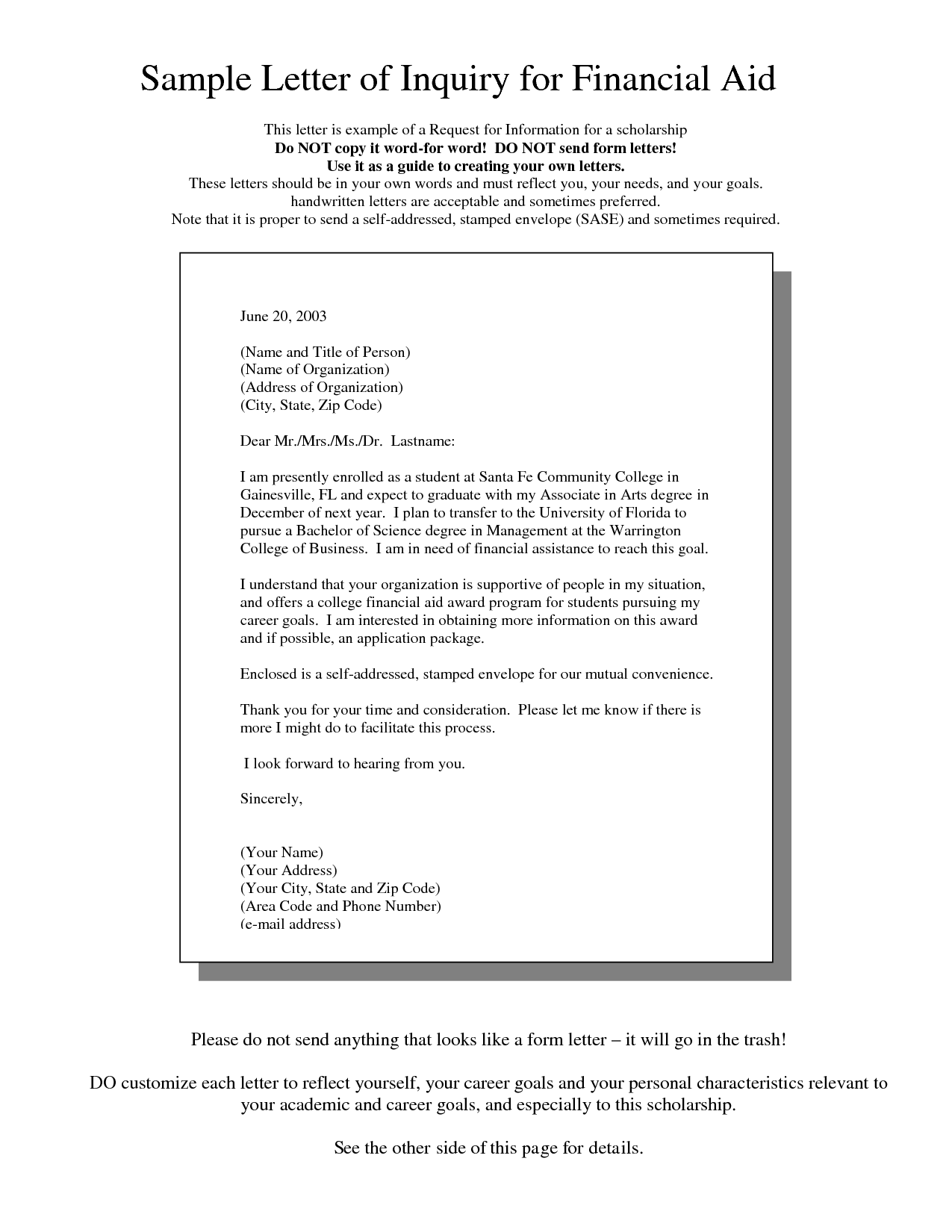 Offer a repayment plan that you can afford, stating when you will make the payment, how, and for how long. Letter Of Request For Financial Assistance Sample Templates
