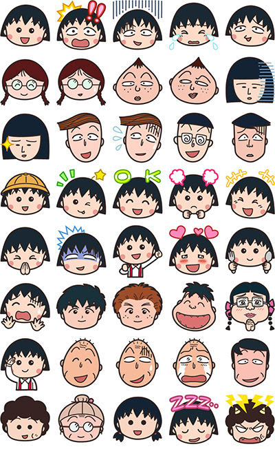 上選択 ちびまる子ちゃん キャラクター 画像 子供の塗り絵ページと