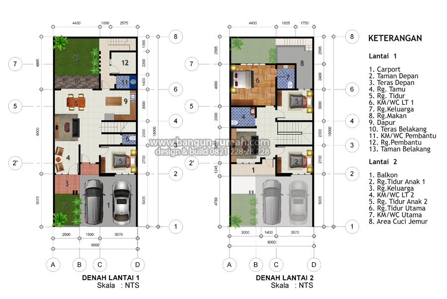  Rumah  Minimalis Beserta Denahnya terbaru Denah Rumah  2 