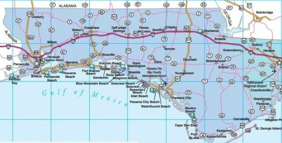 map of panhandle of florida 25 Lovely Northwest Florida Road Map map of panhandle of florida