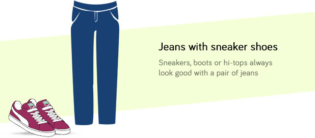 Jeans with sneakers