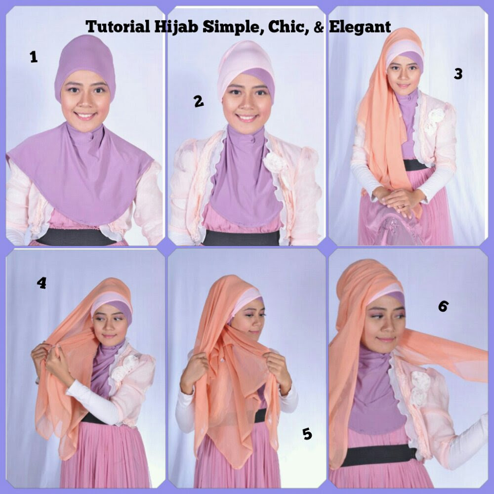 30 Kumpulan Tutorial Hijab Segi Empat Tumpuk Paling Lengkap