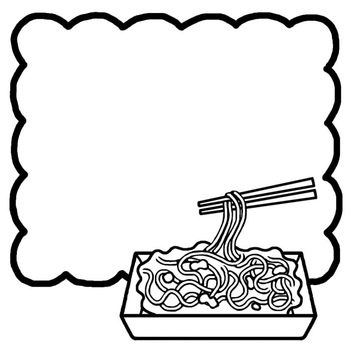 すべての動物の画像 50 素晴らしい焼きそば イラスト 白黒