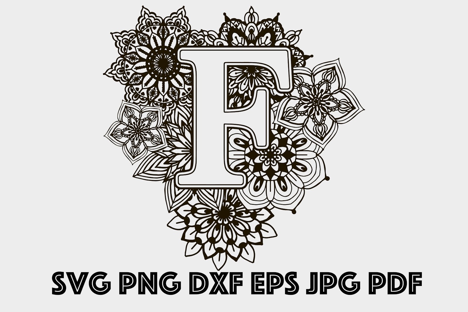 Download Layered Mandala Letters Svg Free - Free Layered SVG Files