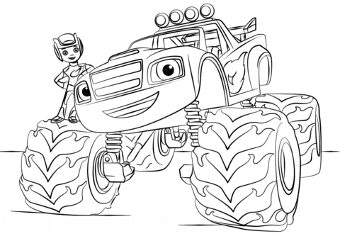 trends for blaze monster machines coloring pages  sugar and
