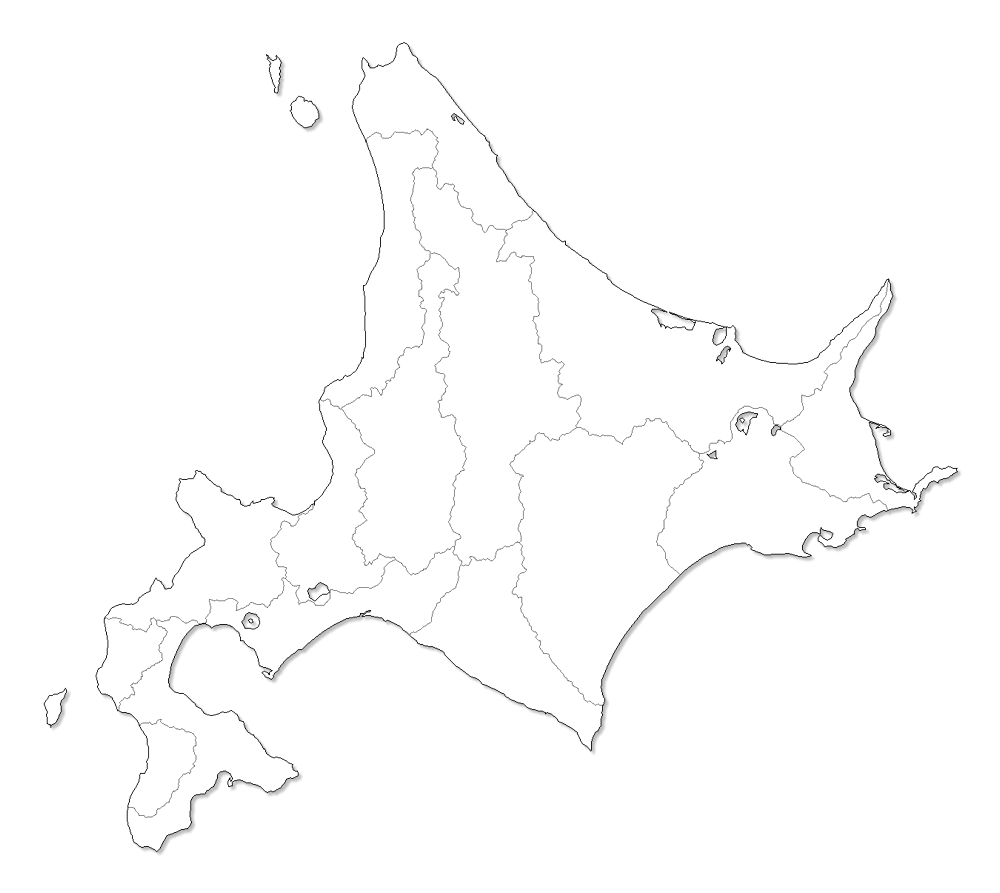 かわいいディズニー画像 綺麗な北海道 地図 フリー