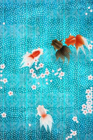 ディズニー画像ランド ロイヤリティフリー金魚 壁紙 Iphone