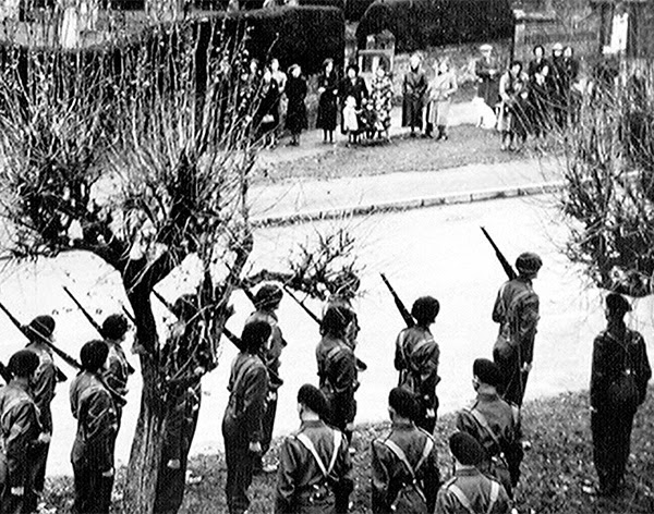 Funeral of a soldier killed in a motor accident during training, Surrey, 1940