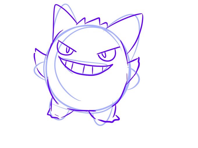 100以上 ゲンガー かわいい ゲンガー ポケモン イラスト 簡単 書き方