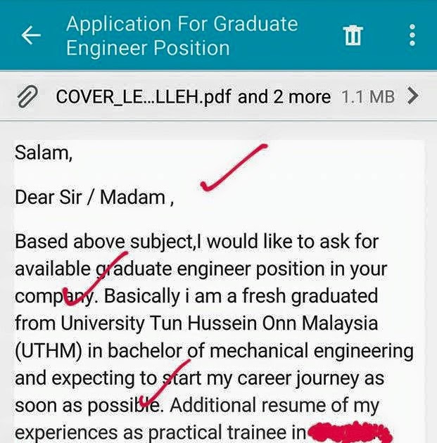 Surat Minta Kerja Bahasa Inggeris