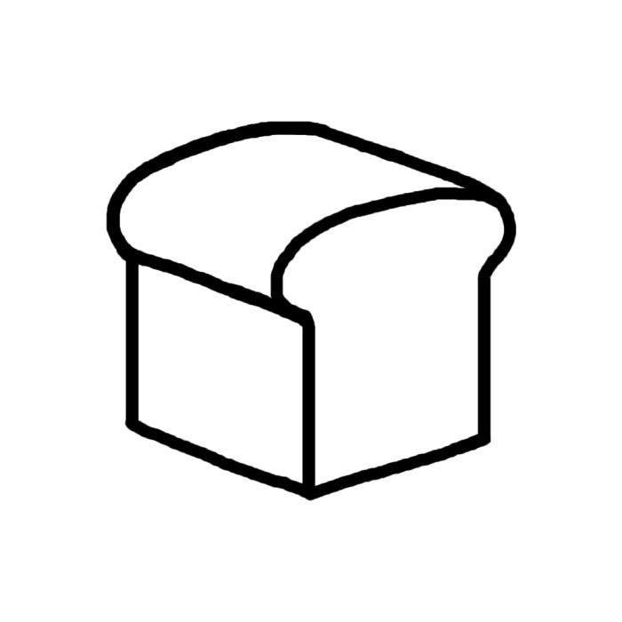 すべての動物の画像 ぜいたく食パン イラスト 白黒