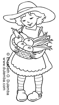 dulemba coloring page tuesdays  garden girl