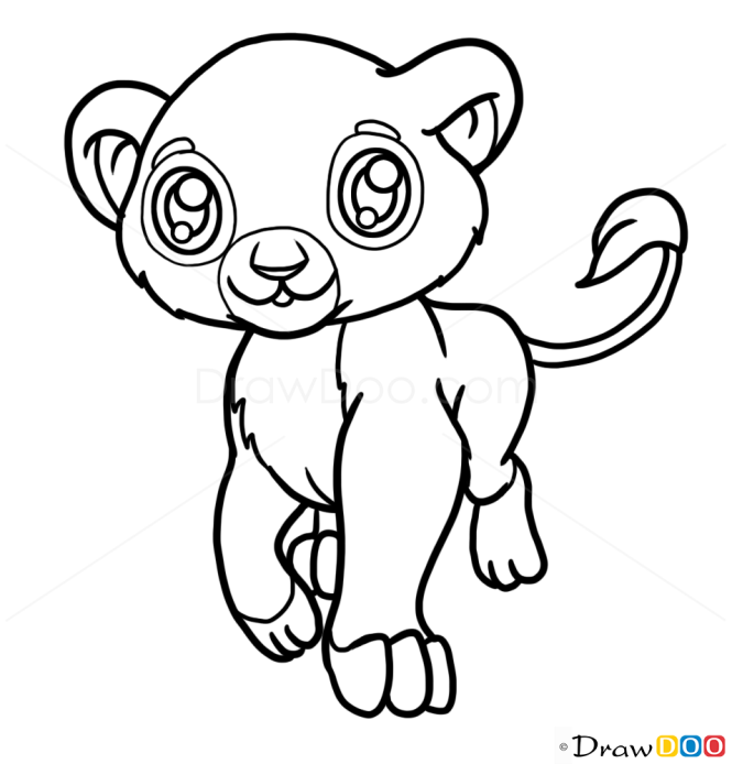 2500x940 learn how to draw a cute cartoon lion from letters g amp g easy. How To Draw Baby Lion Cute Anime Animals