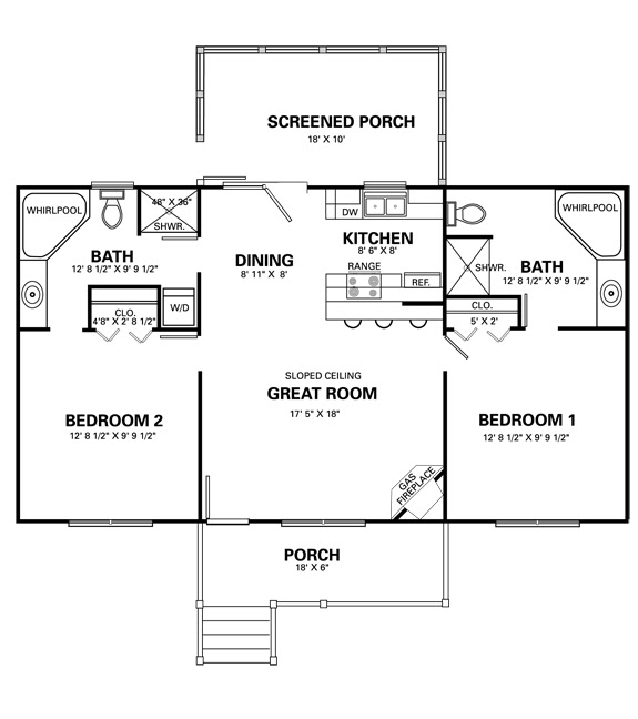 Best Picture of 2 Bedroom Cabin Floor Plans Ryan Nicolai