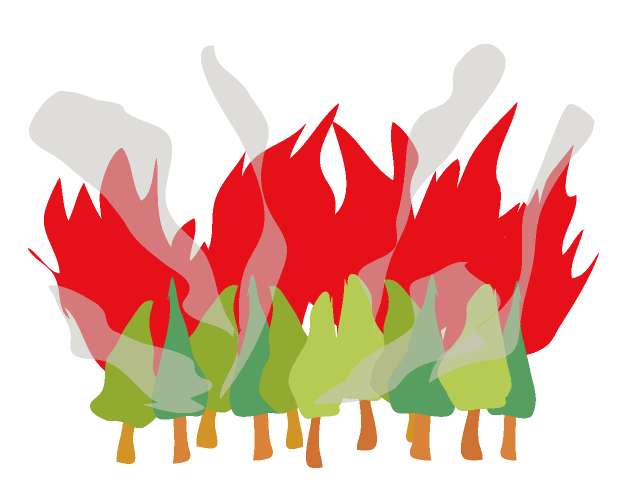 山 火事 イラスト 興味深い画像の多様性