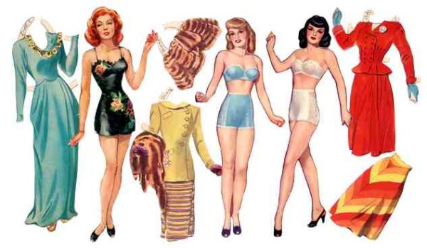 Anziehpuppen bastelvorlage / meine anziehpuppen stickern traumen reiterhof emf verlag : Paper Dolls 50s