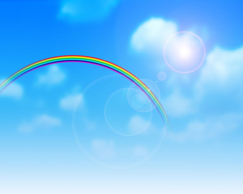 ベスト50 背景 青空 虹 イラスト アニメ画像
