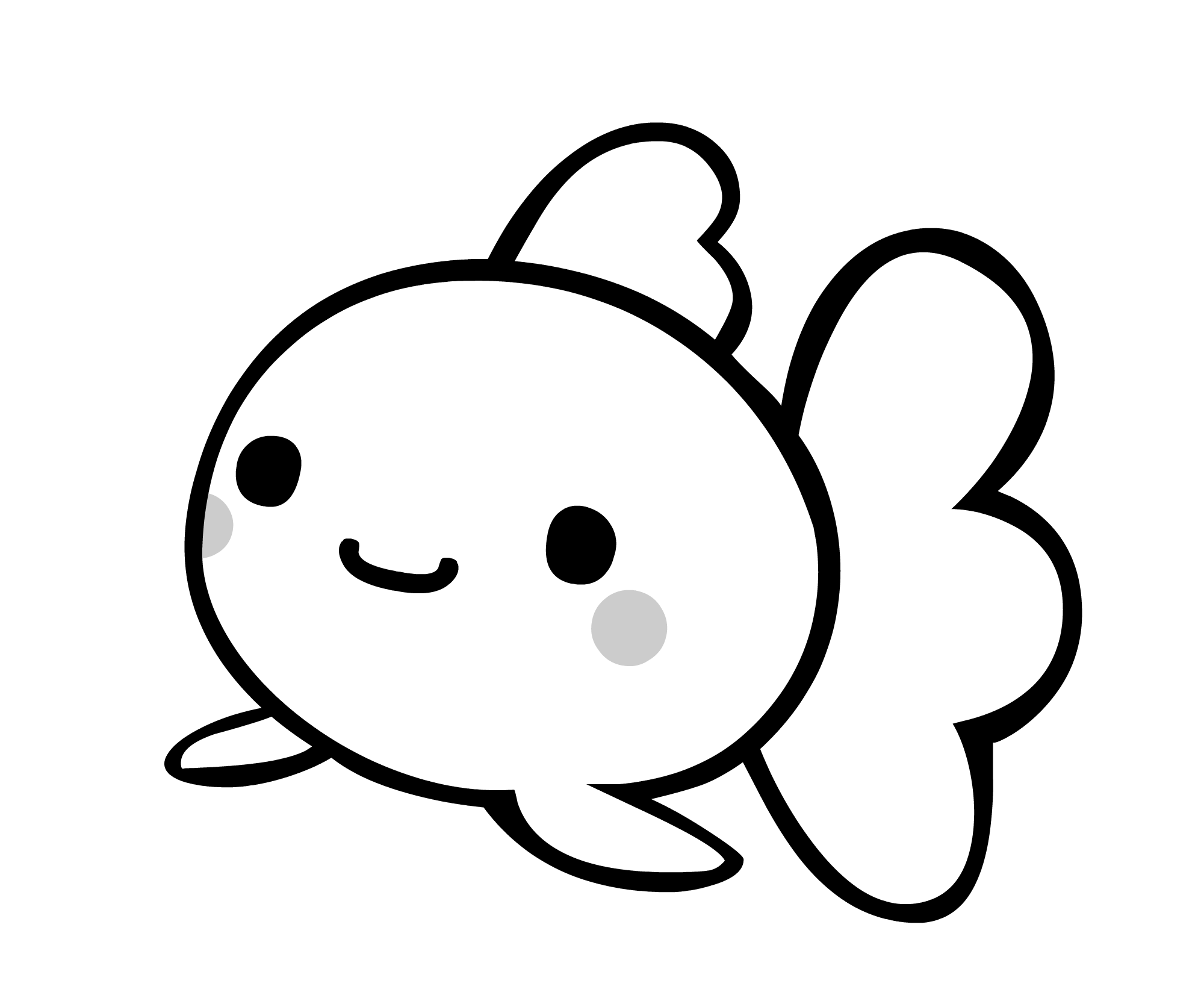 元のモノクロ 可愛い イラスト 最高の動物画像