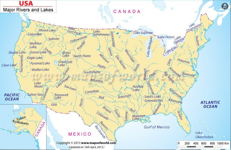 usa physical map rivers draw a topographic map