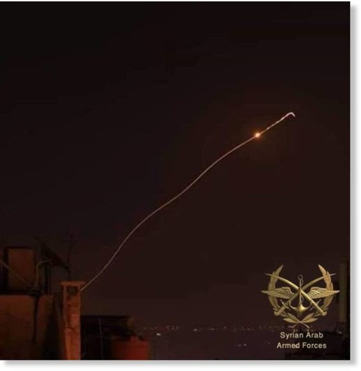 Syrian air defences hit an Israeli missile