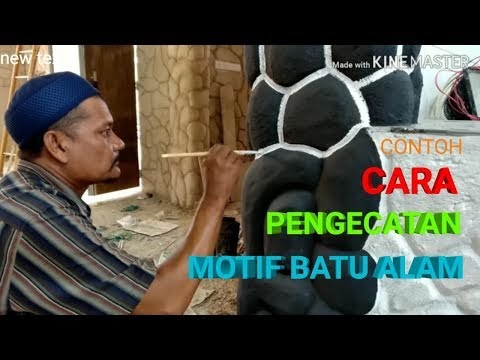 Ide Cara Pengecatan Motif Batu Alam Video warna cat batu 