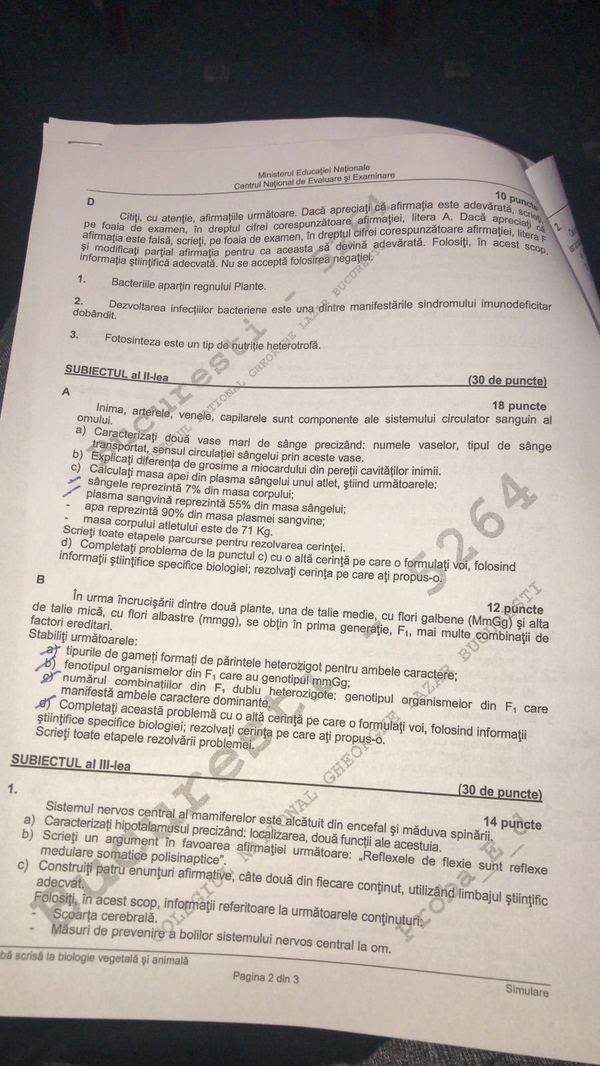 Echipa #diez a făcut o selecție de tot ce a fost exclus de la examenul din 2021 pentru elevii de la profil umanist, dacă vreți să vedeți ce a fost exclus pentru elevii de la profil. Simulare Bac 2018 Biologie Subiecte È™i Barem De Corectare La Simulare Bacalaureat 2018 Biologie
