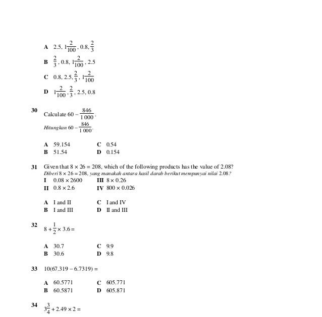 Jawapan Matematik Tingkatan 1 - Contoh Ert