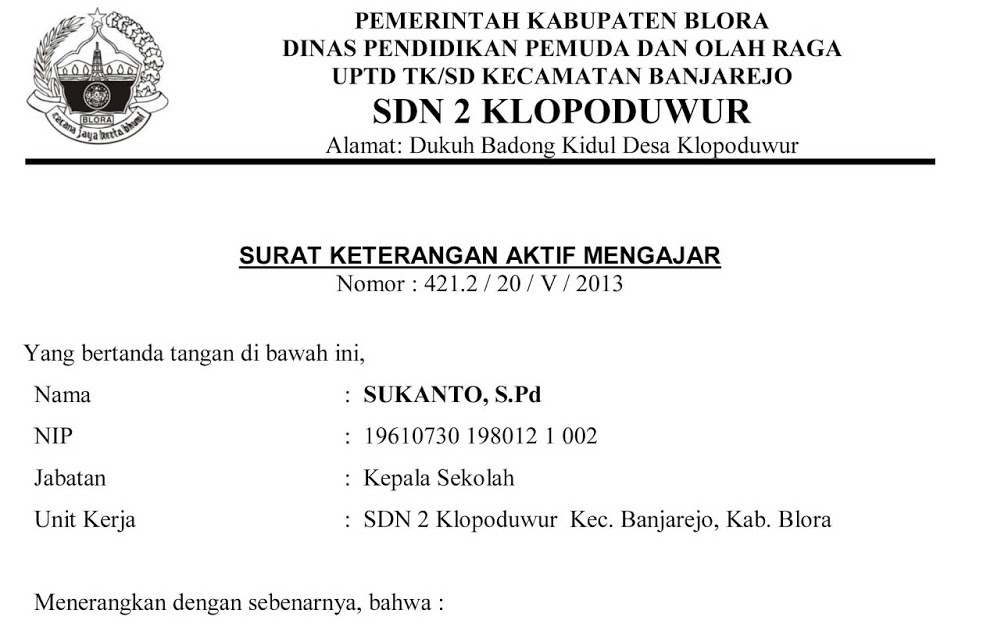 Contoh Surat Pernyataan Mengikuti Kegiatan - Job Seeker