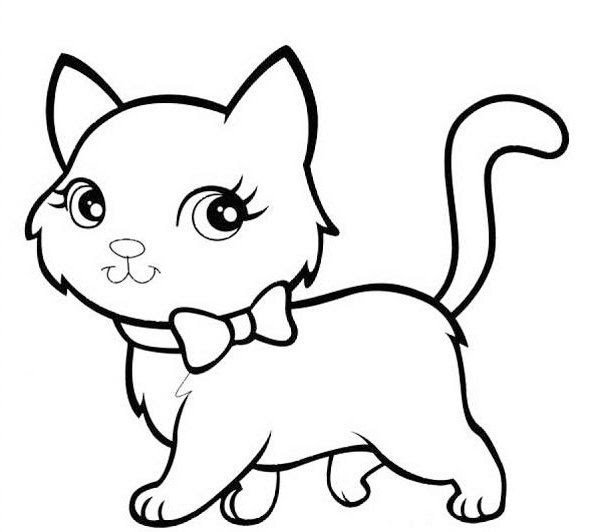 Gambar Mewarna Kucing | gambar mewarnai hewan