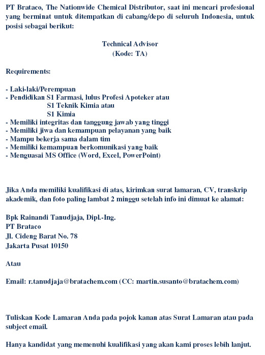 Contoh Application Letter Dokter - Syd Thomposon 2012