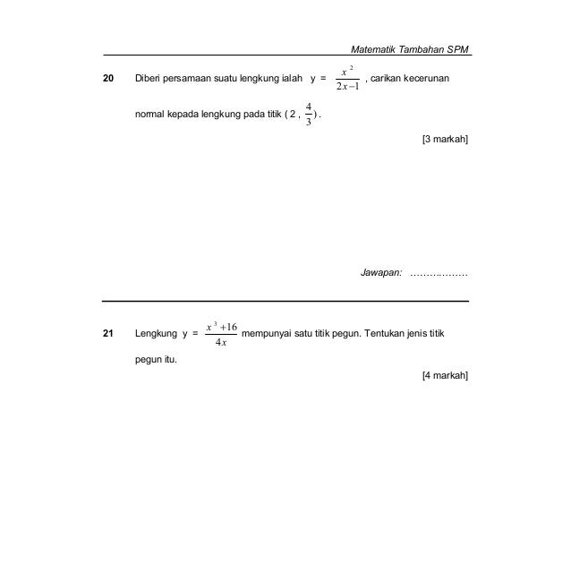 Skema Jawapan Matematik Spm 2019 Kedah - Contoh Ann