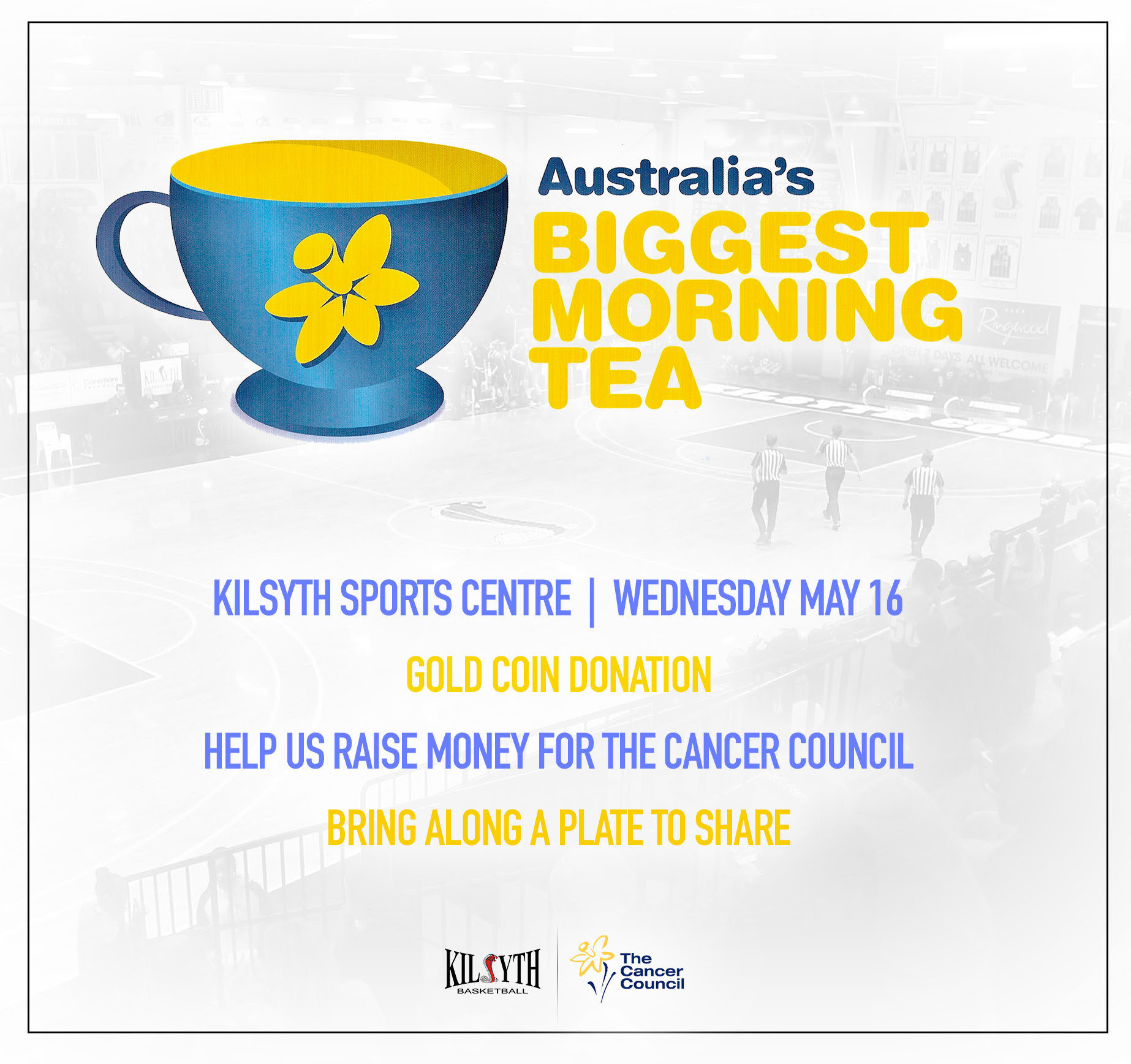 This is a special episode recorded live from benzene detailing for australias biggest morning tea. Join Us For Australia S Biggest Morning Tea This Wednesday Kilsyth Basketball