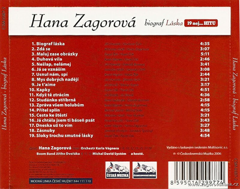 Je biograf láska, patří k nám ty filmy o štěstí. 2006 Biograf Laska Hana Zagorova