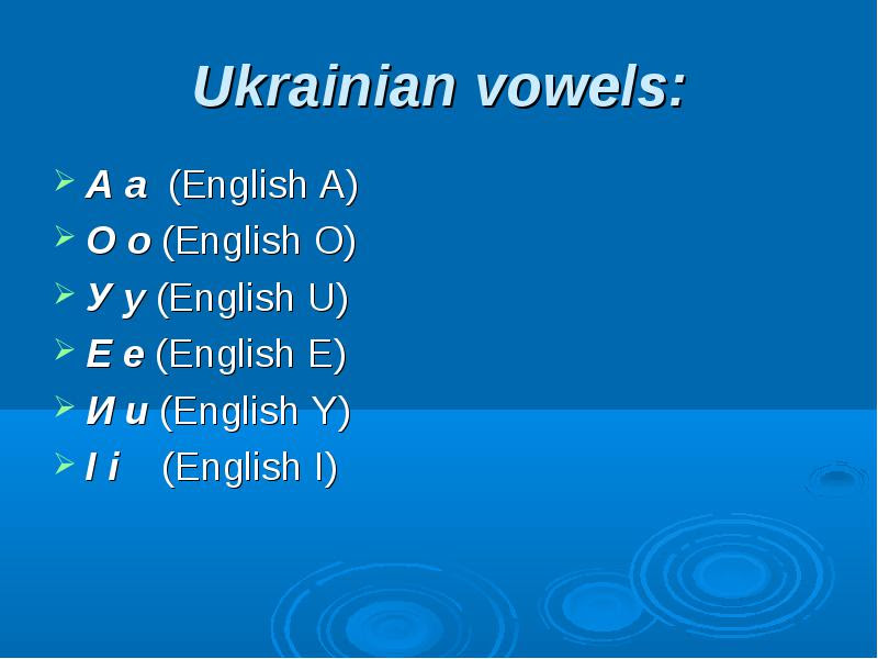 Written ukrainian uses a variant of the cyrillic script (see ukrainian alphabet). Lecture 2 Theme The Ukrainian Language Letters And Sounds Basic Phrases