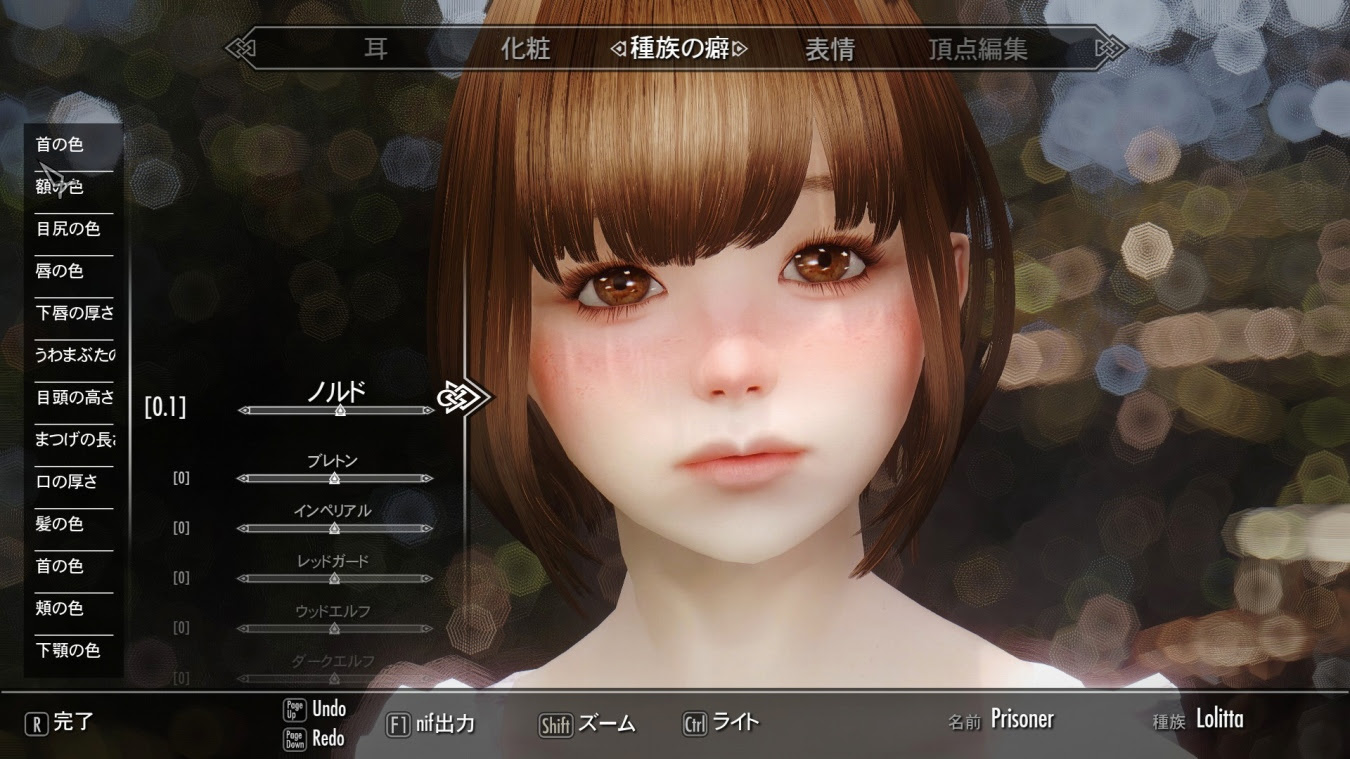 優雅 Skyrim Mod キャラメイク プリセット 三洋ガメッツ