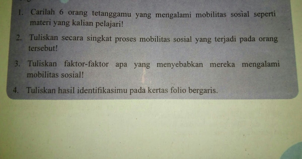 Contoh Soal Tentang Mobilitas Sosial Beserta Jawabannya