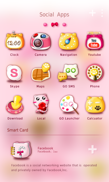 Pinky Cat GO Launcher Theme v2.0 Apk - Salas Android