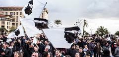 Ajaccio, le 3 fevrier 2018. Manifestation à l'appel des nationalistes Corses avant la visite d'Emmanuel Macron.