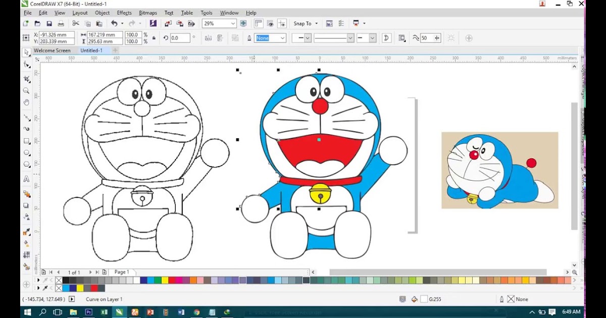 Paling Baru Cara Membuat Gambar Doraemon Di Coreldraw 