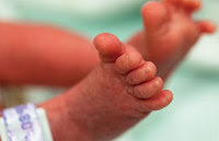 Preemie baby feet