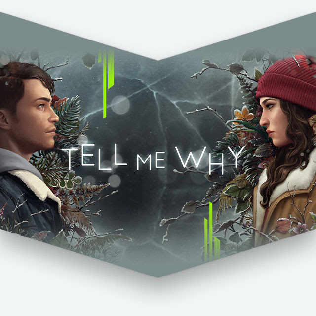 Key art for Tell Me Why featuring main characters Tyler and Alyson Ronan