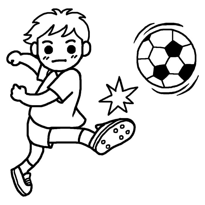 動物画像無料 新鮮なサッカー シュート イラスト