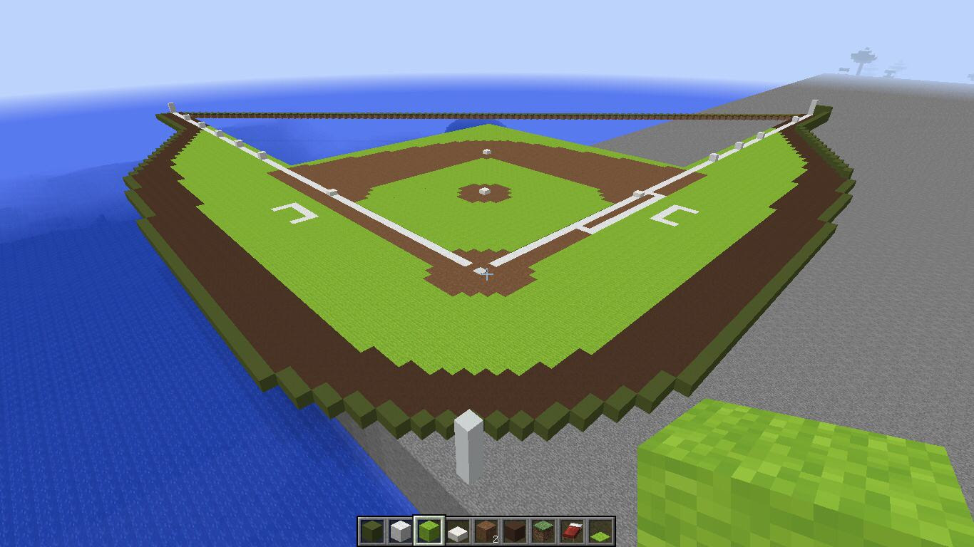 上マイクラ 野球場 設計図 マインクラフト画像