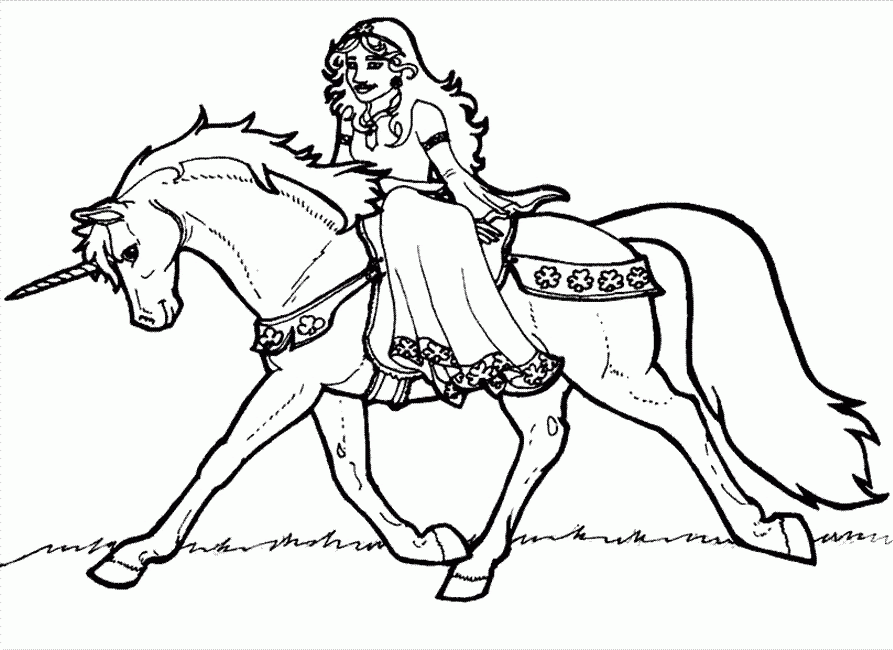 coloring pages princess unicorn  coloring and drawing