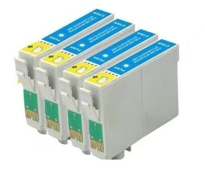 T0712 - 4 Cartouches d'encre Compatibles - Cyan pour Epson ...