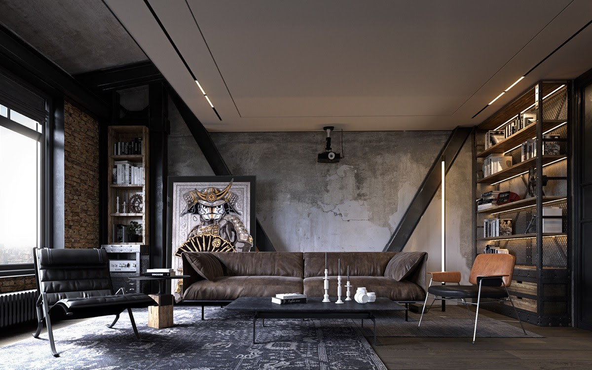 It is characterized by many different and unusual pieces and this design was created by denise lombardi, homestyler mobile user. 4 Apartments That Turn Up The Dial On Industrial Style