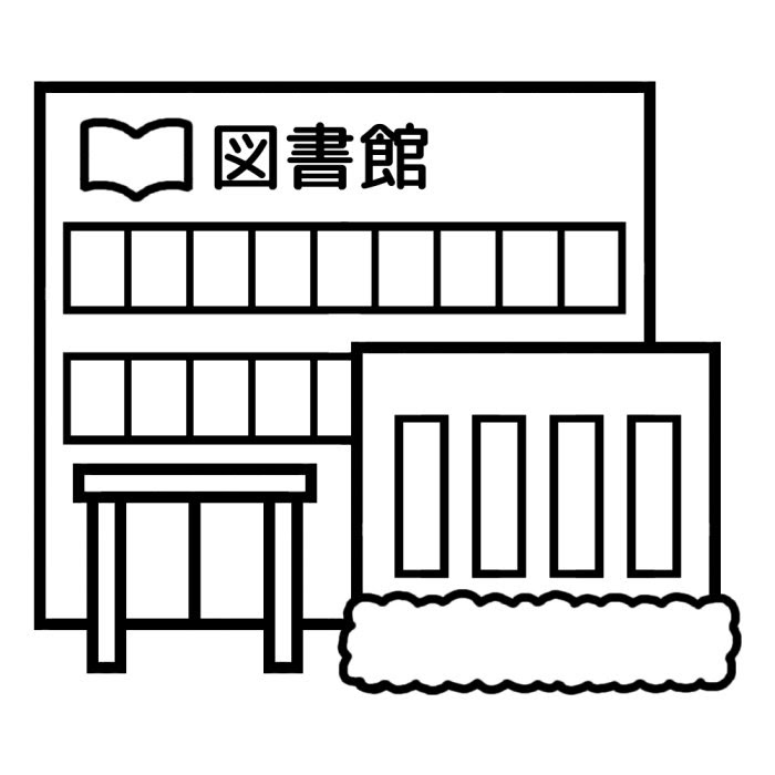 綺麗な図書館 イラスト 無料 動物ゾーン