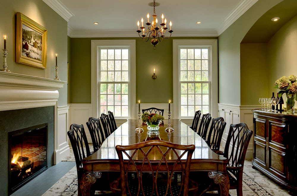 Just trying to think how to do a transition from chair rail to nothing, lol. Cool Dining Room Wall Colors Inspiration Ideas Ann Inspired