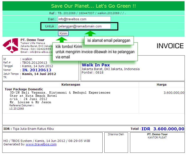 Contoh Email Invoice - Contoh IK